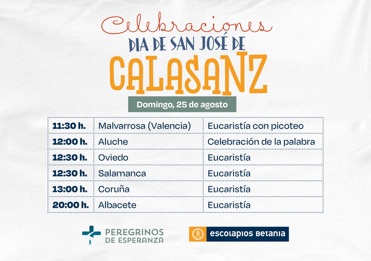 Celebraciones de Calasanz